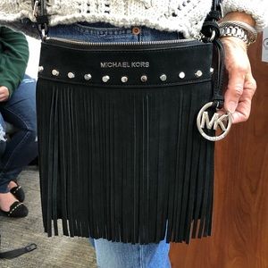 Michael Kors suede fringe crossbody